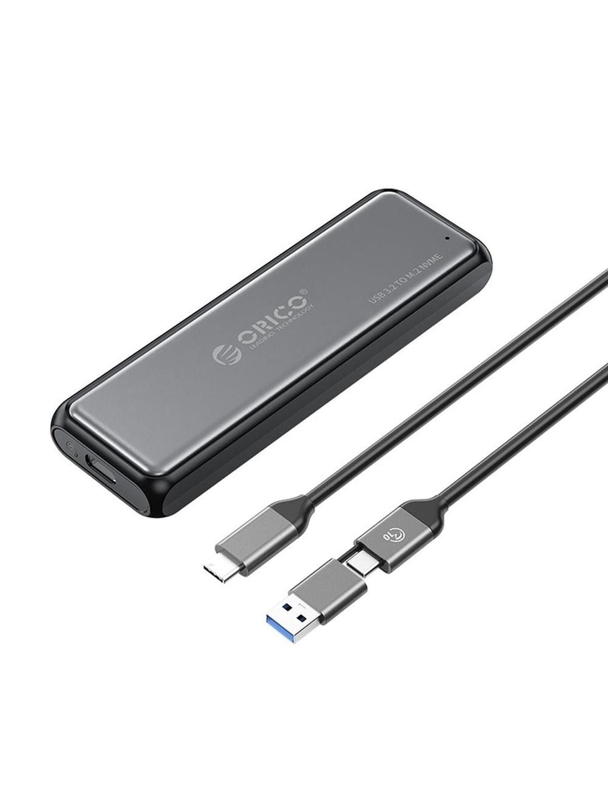 ORICO DDM2-C3-G2 M.2 NVME USB-A USB-C 3.2 10Gb/s Disk Drive - Gray