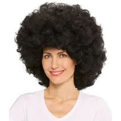 Perücke "Locken", schwarz