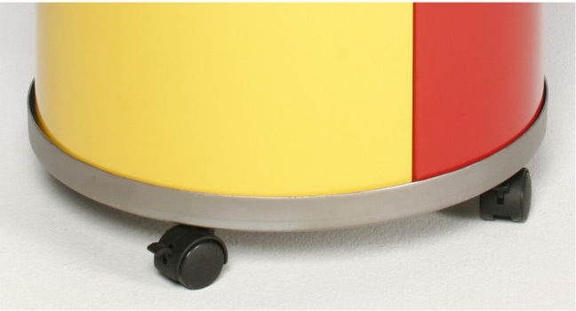 VAR Jeu de roulettes pour station de recyclage 3x4 roulettes pivotantes freinées (3669)