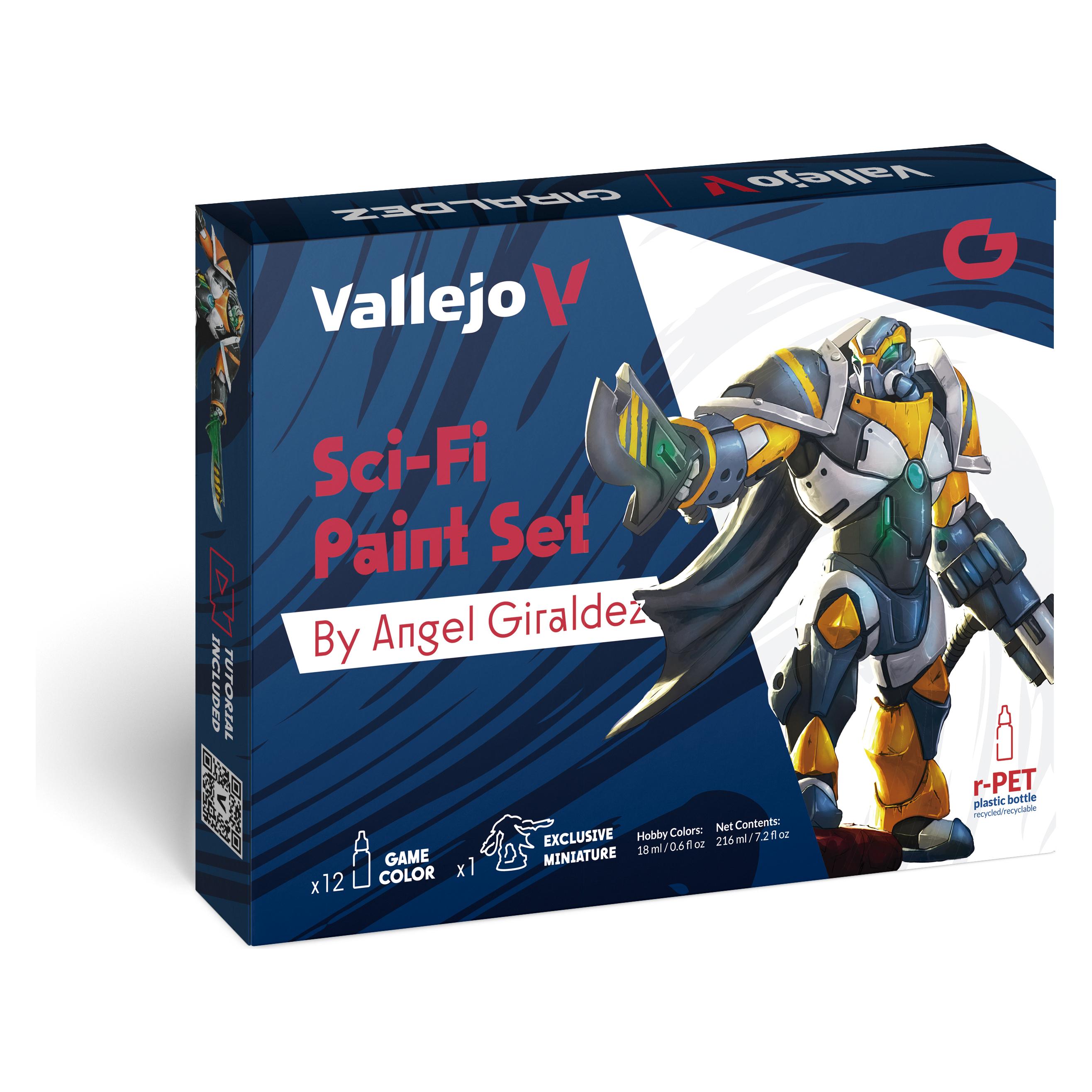 Vallejo Sci-Fi paint set, 12 ass. game colors + figure (18 ml) (72313)