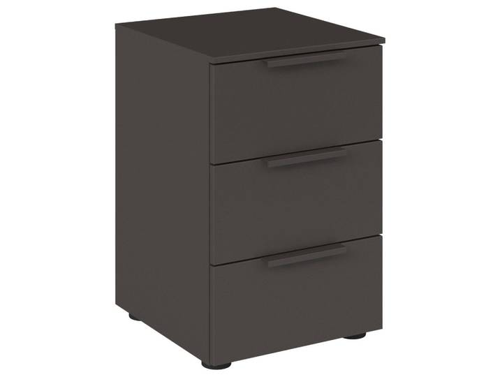 Rauch Möbel Nachttisch, Graphitfarben, Kunststoff, 3 Schublade(n) Schubladen, 40x61x42 cm, Blauer Engel, BQ - Bündnis für Qualität, Made in Germany, Schlafzimmer, Nachttische