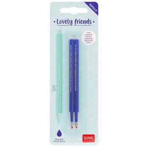 Legami Gelschreibermine Lovely Friends, REFCPP0002, Strichbreite 0,5mm, blau, 2 Stück