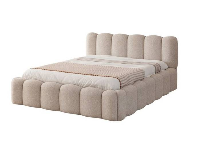 JVmoebel Polsterbett Bett Luxuriöses Komfortdoppelbett Kunstleder Zweibett Komfortbett, Made in Europa
