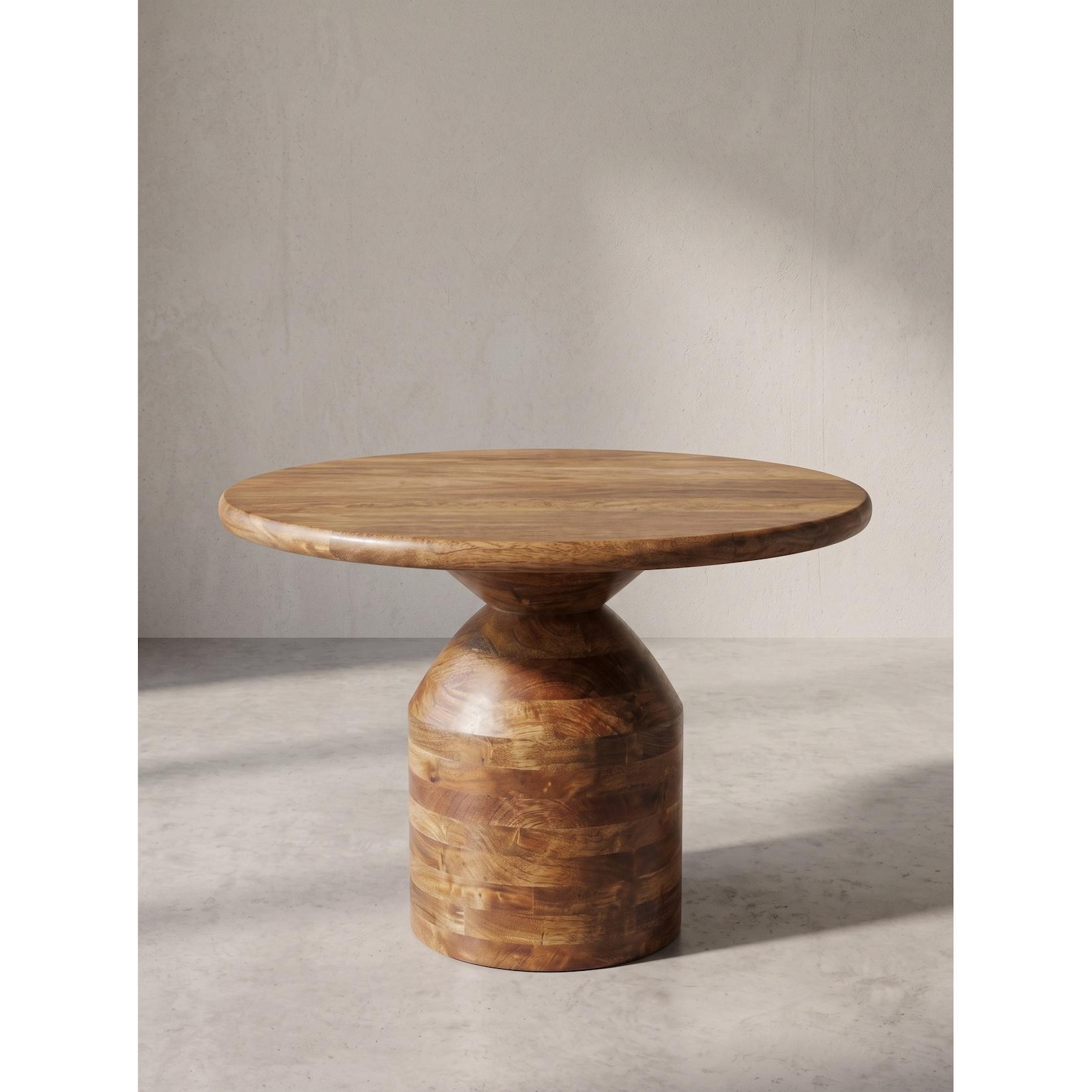 Couchtisch Mango Massivholz Ø 60x41,5 cm - ATRANI Kadima Design