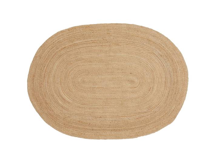 Teppich Runavo nature Einfarbig Jute 140 x 200 cm - Teppich