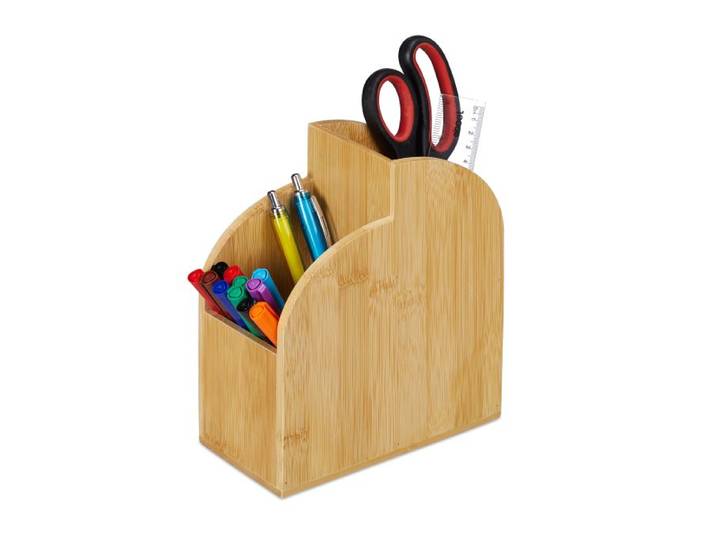 Relaxdays Bambus Stiftehalter