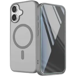 Avizar MagSafe-Schutzhülle für das iPhone 17 mit 2 gehärteten Gläsern und 2 Kameraschutzfolien (Apple iPhone 17), Smartphone Hülle, Grau
