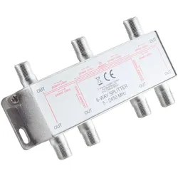 F-Serie, Stammverteiler 6-fach, 5-2400 MHz DC 85dB