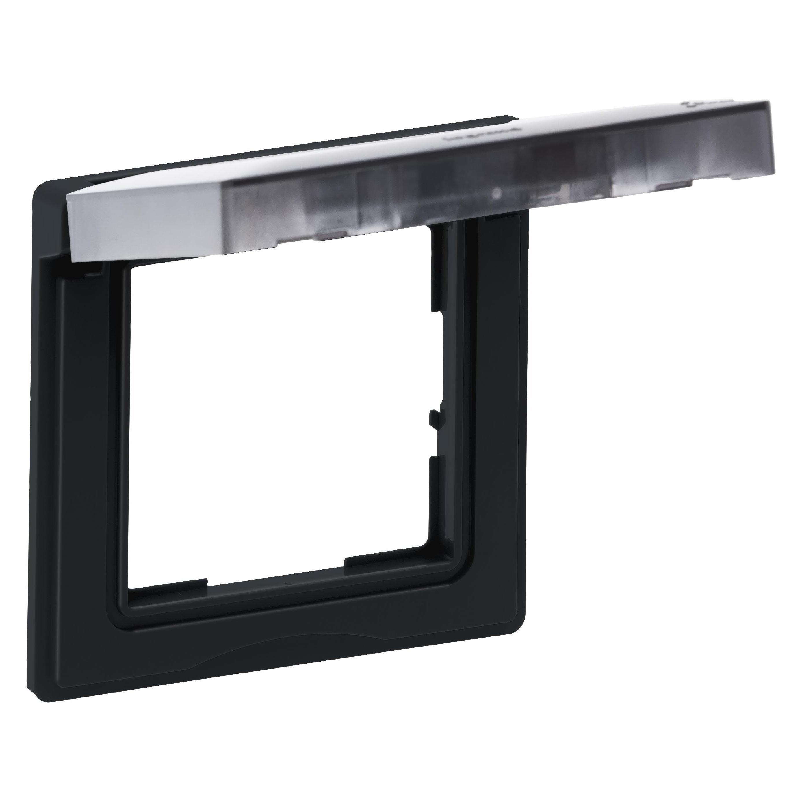 Legrand SEANO 1-fach Rahmen mit Klappdeckel für Standardeinsätze zur Erhöhung der Schutzart auf IP44 (765444)