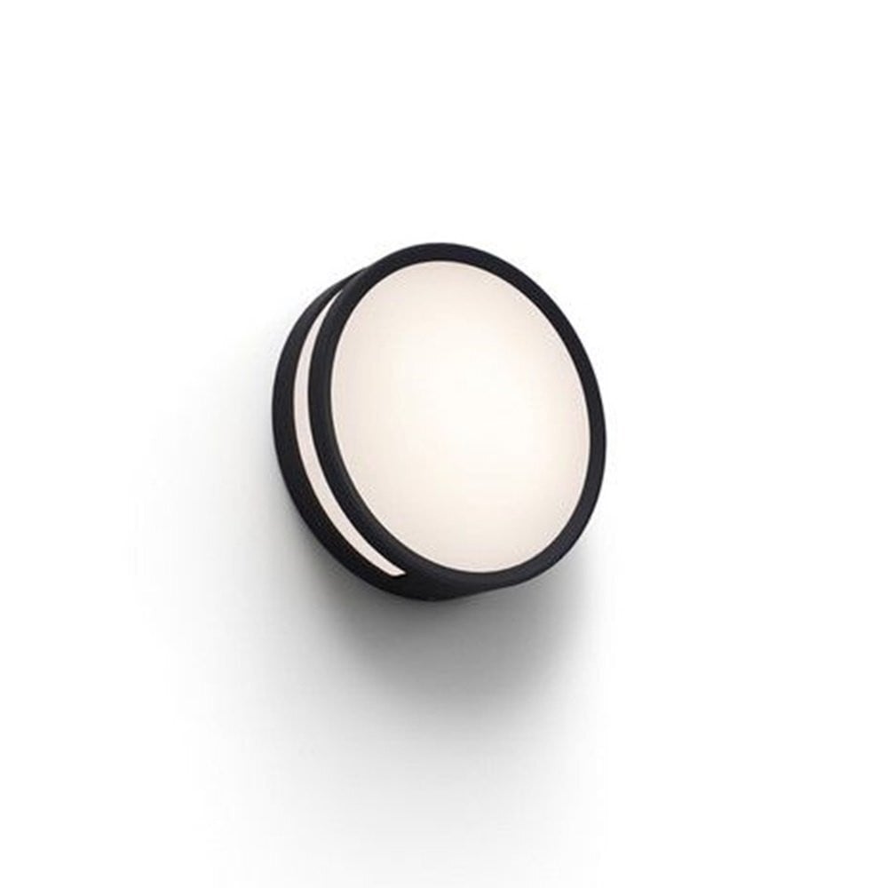 LUTEC Rola LED buitenwandlamp, mat zwart, 13W, 3000K, IP54