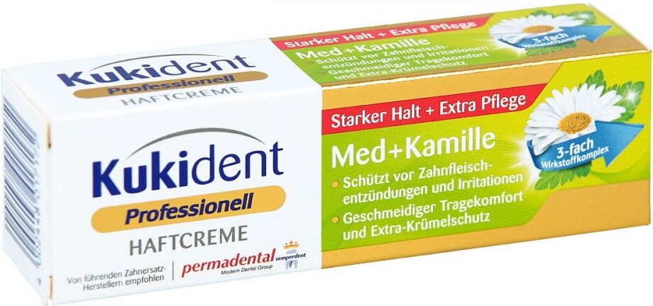 Kukident Haftcreme Med + Kamille 40g