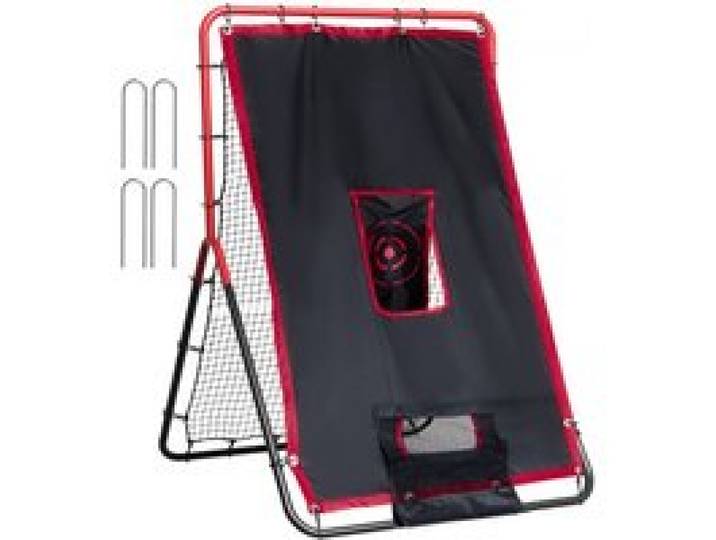 VEVOR Filet de rebond pour baseball et softball, 914 x 1372 mm, filet de lancement 2 en 1, entraîneur de rebond de lanceur de baseball, filet de rebondissement pour la pratique du terrain et du lancer