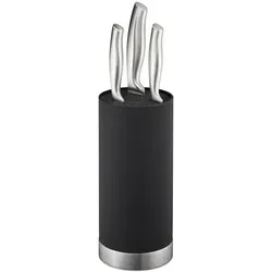 Relaxdays Messerblock rund Schwarz,Silber