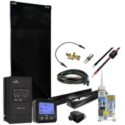 Offgridtec® MobileBlack M 100W Wohnmobil Solaranlage 30A MPPT DUO Laderegler OLP PERC Solarmodul