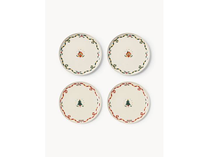 Assiettes de Noël Cutemas, 4 pièces