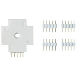 Paulmann Zubehör für MAX LED STRIPE X-Verbinder, weiß, Kunststoff PAUL-70617