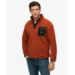 Superdry für Herren. M2014283A Fuji Popper orange Vlies (XL), Lässig, Recyceltes Polyester, Nachhaltig