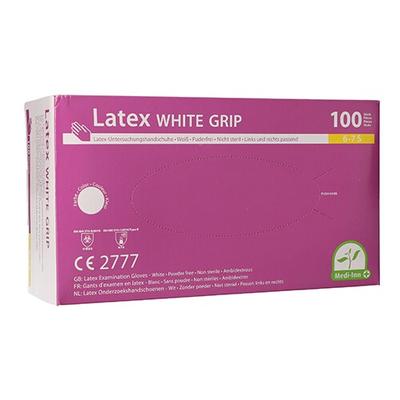 Medi-Inn® 100 "Medi-Inn®" Handschuhe, Latex puderfrei "White Grip" natur Größe S
