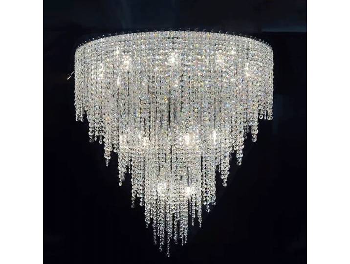 Lustre suspendu en cristal K9 de luxe pour hôtel, hall, salon, escalier en spirale, villa, maison, décoration