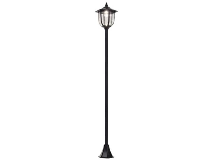 Outsunny Solar LED Gartenlaterne für Innen und Außen 177 cm hoch Schwarz Laterne aus Kunststoff, Außenleuchte, Gartenleuchte, 30/60 Lumen, für Garten Balkon Deko