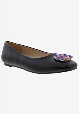 Women's Sybil Flat by Bellini in Black Smooth (Size 13 M)