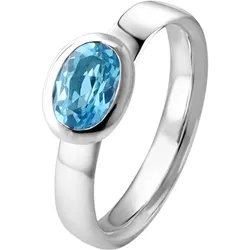 Acalee 90-1012-02 Topas Ring Weißgold 333 / 8K Echter Topas Swiss Blau, 52/16,6