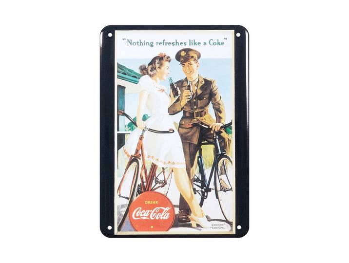 Münder Email Schild Cola Nothing Refreshes 15 × 10 cm