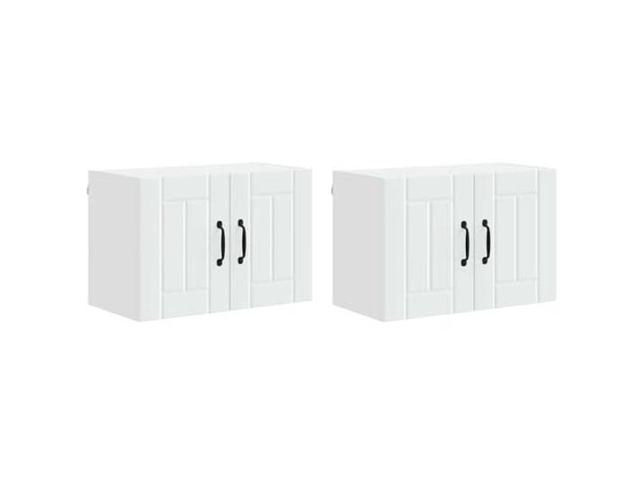 IBUQDDV Wandschrank Lucca 2 STK. Weiß Holzwerkstoff Geschirrspüler-Paneel, Holzwerkstoff, rechteckig, Innenbereich, moderne Küche, minimalistisch