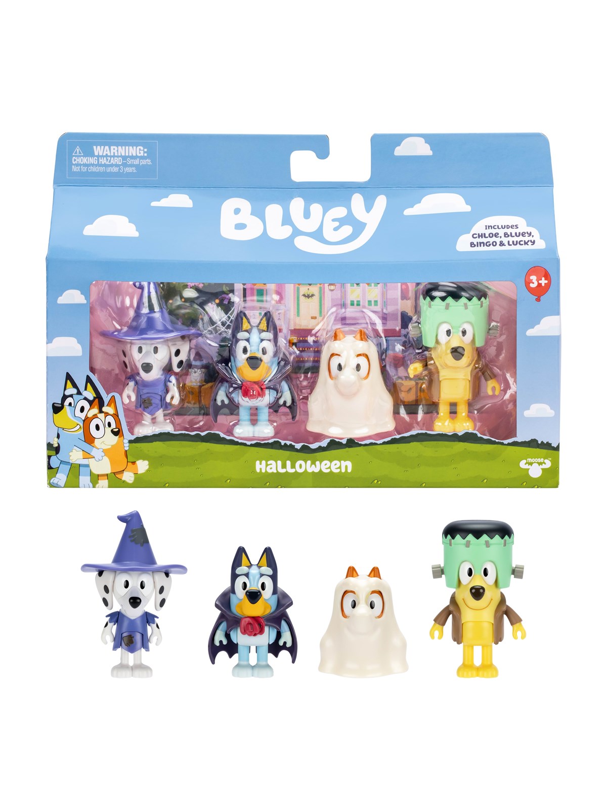 Bluey Halloween Figure 4pk.
