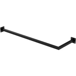 ML-Design Kleiderstange Übereck für die Wand 30x90 cm Schwarz aus Stahl