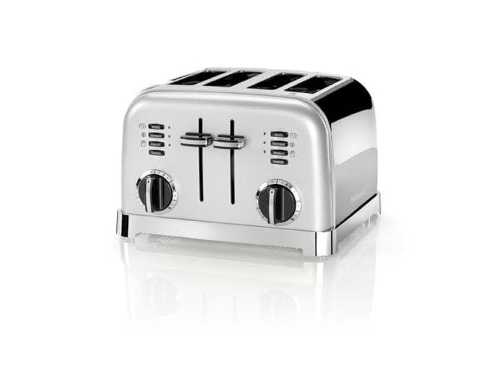 Cuisinart 4-Scheiben-Toaster Breite Schlitze, ideal für dickes Brot und Bagels 6 Bräunungsstufen plus Abtauung Breite Schlitze,High-Lift-Hebel Passender Wasserkocher erhältlich Perle