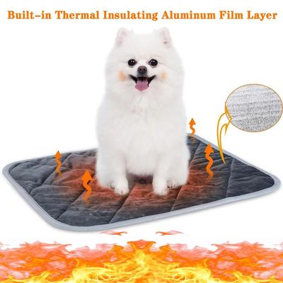 Uplift Picks Self Heating Pet Heating Pad Washable Thermal Dog Crate Pad Warm Anti Slip Pet Bed Mat gray m