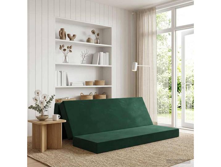 vidaXL Klappsofa Bett 200 x 67 x 45cm Dunkelgrün