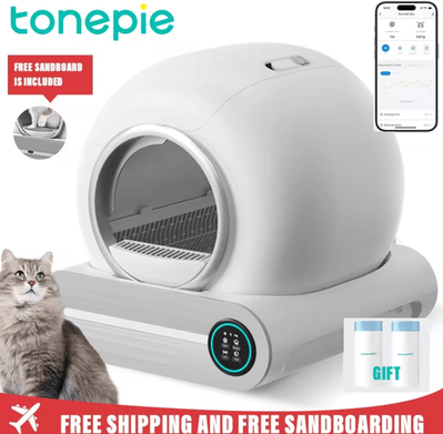 Uplift Curations Tonepie 65L Automatic Cat Litter Box Smart Self Cleaning And Fully Enclosed Pet Toilet new Ti pro Max