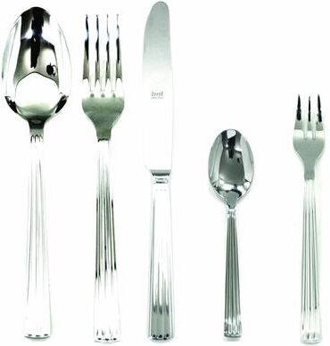 Mepra Sole Flatware Set with Cake Fork - 30 Pieces - Stainless Steel