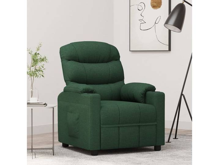 vidaXL Relaxsessel, Relaxsessel Dunkelgrün Stoff
