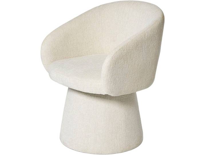 Armlehnstuhl JAHNKE DUKE TWIST , beige (sanftes weiß, sanftes weiß, sanftes weiß), B:63cm H:78,5cm T:63,5cm, Polyester, Stühle, Armlehnstuhl, 360 drehbar, gepolstert, mit Armlehnen, Kegelfuss mit Stoffbezug