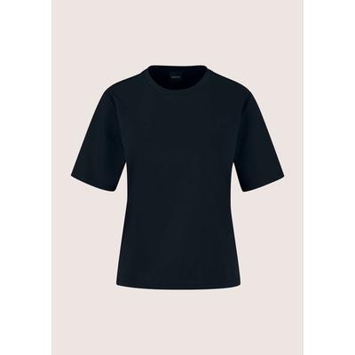 Kurzarmshirt MADELEINE "Shirt Baumwollshirt im Komfort-Fit", Damen, Gr. 42, marine, Shirts