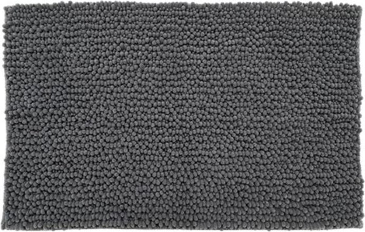 Chenille Badmat AFRA - Grijs - 50 x 80 cm