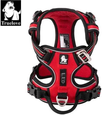 All Categories Goods Adjustable Pet Reflective Nylon Dog Harness No Pull Medium Large Naughty Dog Vest For Safety red xl