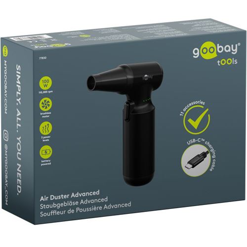 goobay Advanced 77830 Akku-Staubgebläse 5,0 V, mit 1 Akku