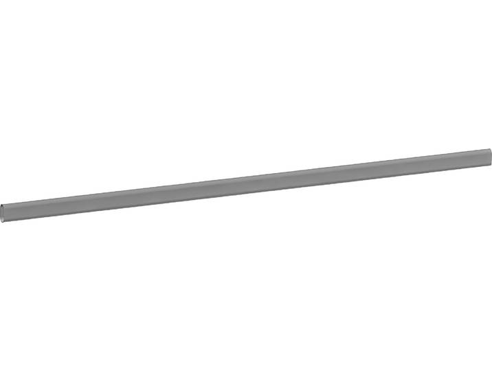 Kleiderstange WIEMANN, silber (silberfarben), B:80,1cm H:3cm T:2cm, Holzwerkstoff, Kleiderstangen
