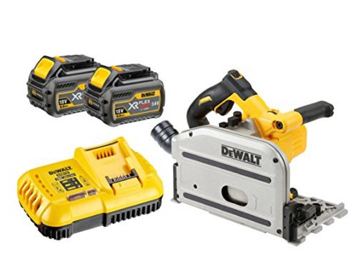 DeWalt - Scie circulaire plongeante 165 mm (moteur induction) 54V XR FLEXVOLT - DCS520T2 Noir/Jaune Moyen