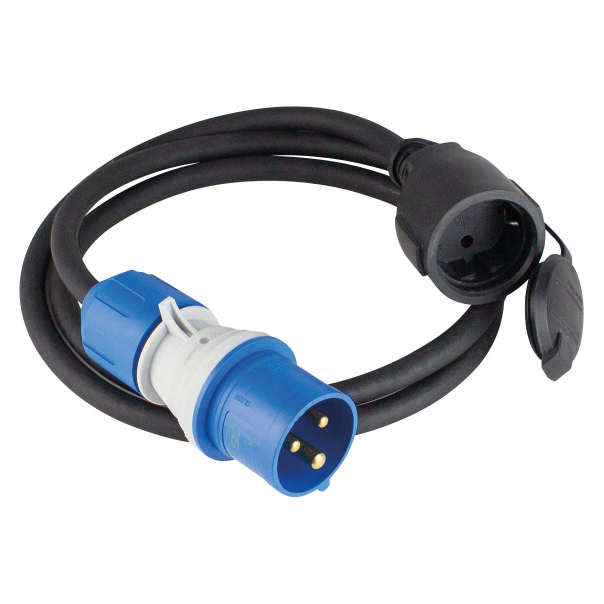 As - Schwabe Camping CEE Adapterleitung mit Spannungsanzeige (1.50 m, CEE 7/3) (61408)
