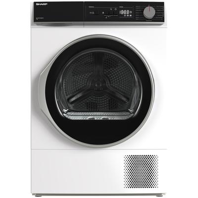 Sharp KD-NHA7S6GW1D-DE Wärmepumpentrockner, 7 kg, 15 Trockenprogramme, 20 Min. Kurzprogramm, Edelstahltrommel, weiß