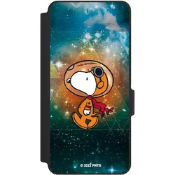 Nivocase Klapphülle für Xiaomi Redmi Note 14 5G Handyhülle aus Kunst Leder NIVOflip schwarz Astronaut (Xiaomi Redmi Note 14 5G), Smartphone Hülle, Schwarz
