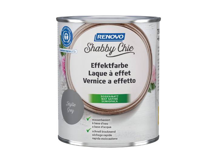 Renovo Shabby Chic Effektfarbe Grau 750 ml