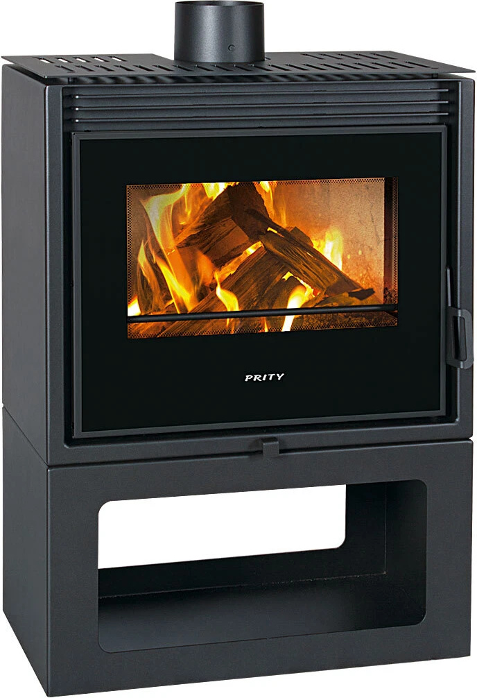 Kaminofen Holzofen Prity PM-TV mit großer Sichtscheibe 13kW Holzheizung