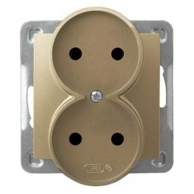 Ospel Doppelsteckdose Impresja gold metallic (GP-2YR (GP-2YR/m/28)