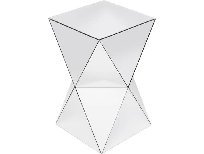 Kare Design Bijzettafel Luxury Triangle, glas gespiegeld, nachtkastje, geometrische vorm, 54x32x32cm (H/B/D)